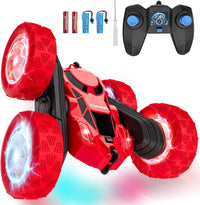Hamdol Remote Control Car for Kids - Red / Glow (Headlights & Wheel Lights)