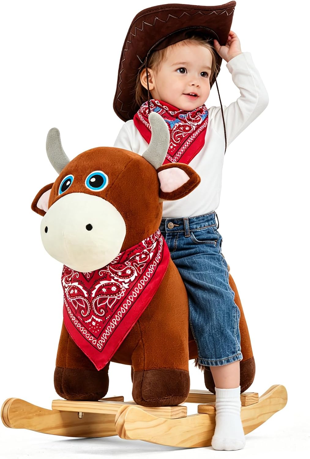 FUNLIO Unicorn Baby Rocking Horse - Youthful-bull