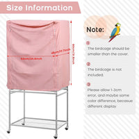 QBLEEV Bird Cage Covers, Breathable Blackout Birdcage Covers for Night – Essentials for Birds - Pink / 24.8"L X 17.7"W X 31.5"H - image 3