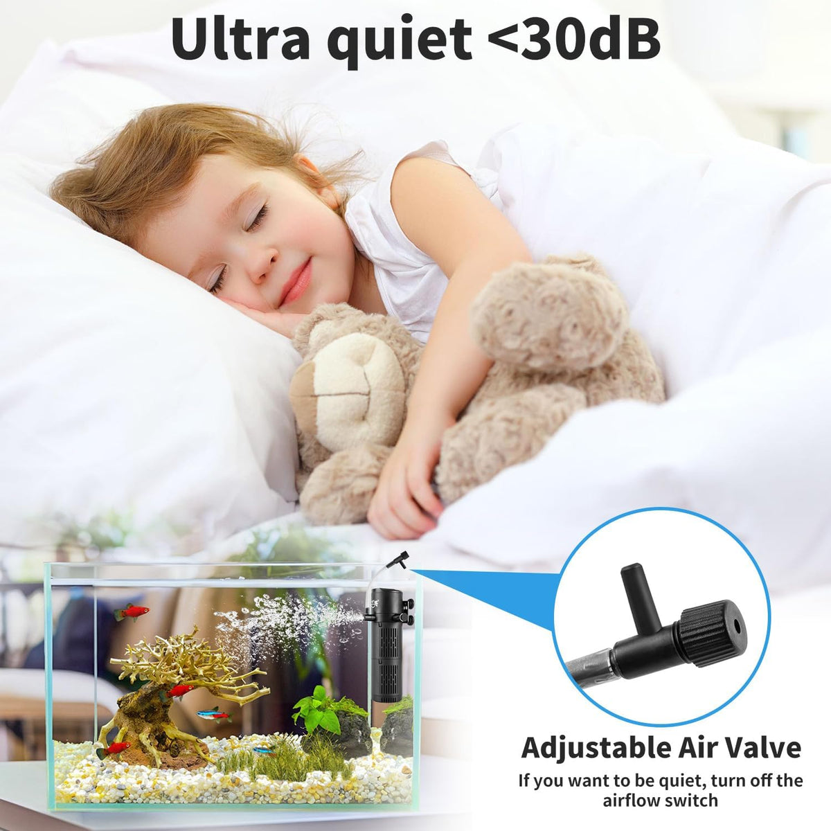 Aquarium Filter, Fish Tank Filter 4-in-1 for 30-80 Gallon Tanks - 12W (for 30-80Gal) - image 3