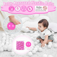 Realhaha plastic ball pit balls, 2.76 inches, in blue, pink, purple and yellow - view 30
