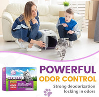 NEWORD Crystals Cat Litter Lightly Scented Litter Superior Odor Control 14 lbs Total (2 Pack of 7lb Bags) Soft-On-Paws Low Tracking Dust-Free Purple Silica Gel, Lavender