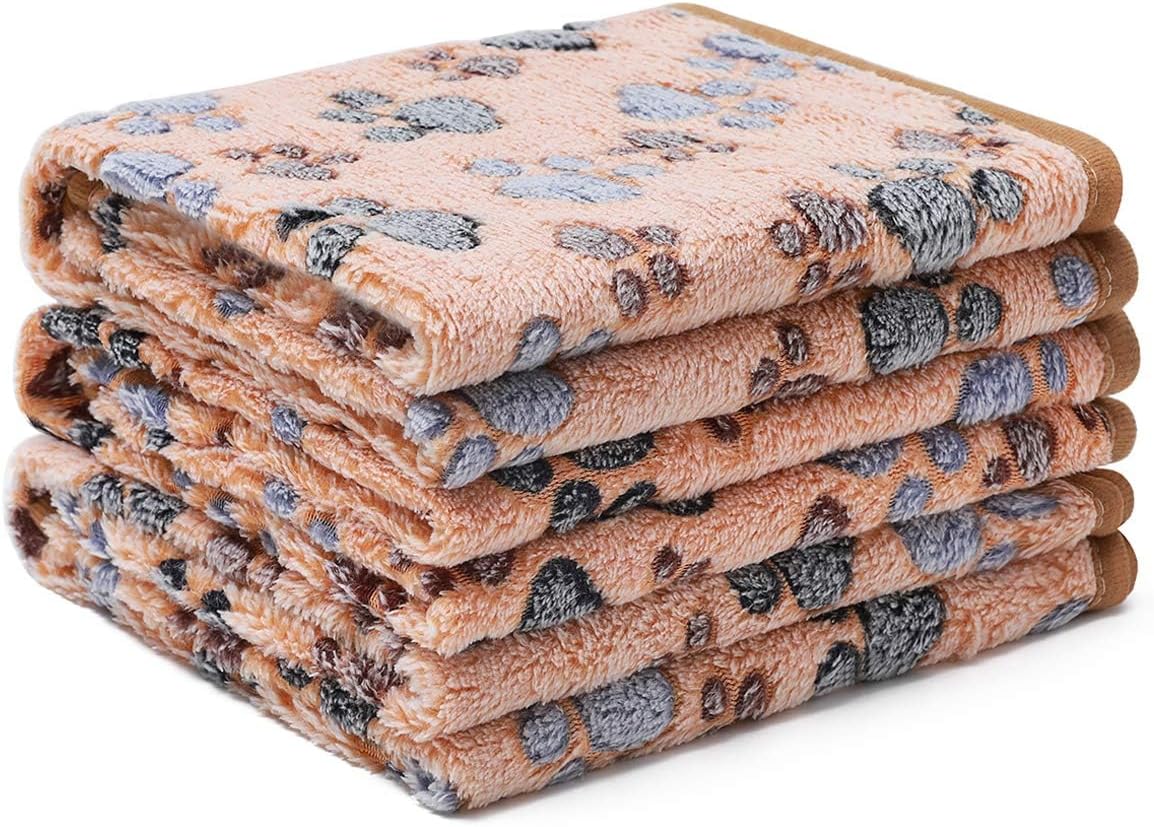 Luciphia Dog Blanket 3 Pack - 30x20 inch (Pack of 3) / Brown Paw