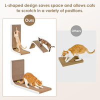 EHEYCIGA Cardboard Cat Scratcher for Indoor Cats - White / 17x13.1x32 - image 4