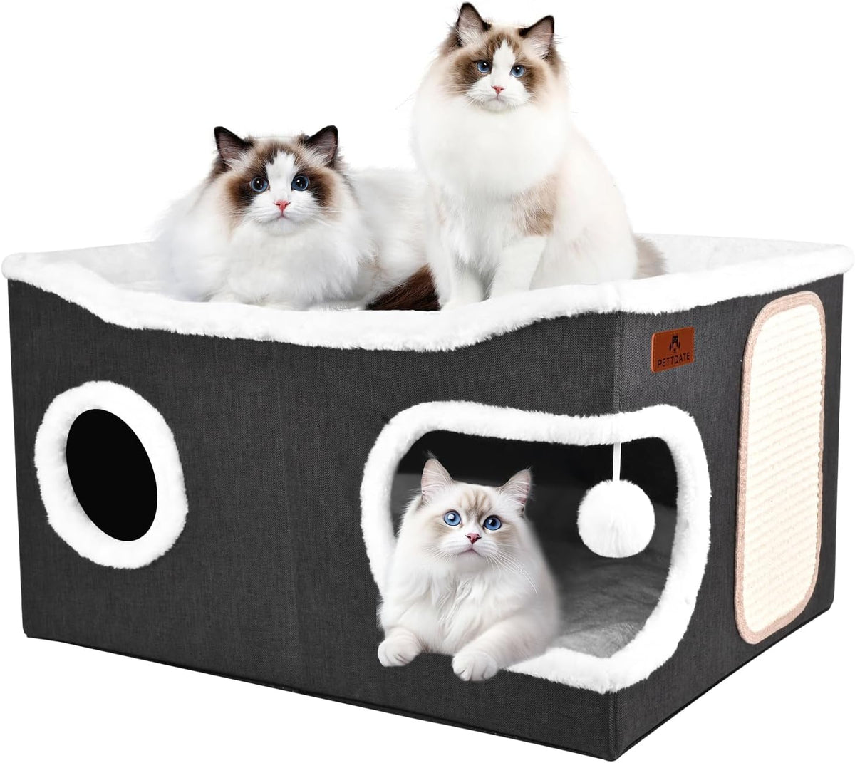 Extra Large Cat Beds for Indoor Cats - Dark Grey / Extra Large