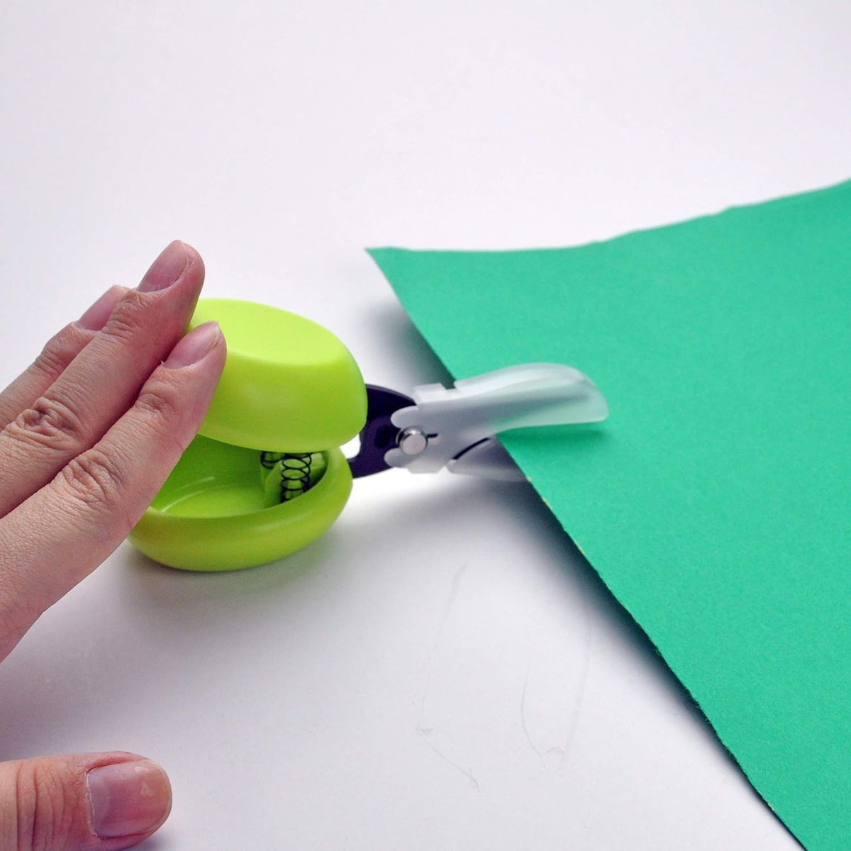 HARAC Adapted Safety Scissors, Tabletop Scissors for Toddlers - Green - image 3