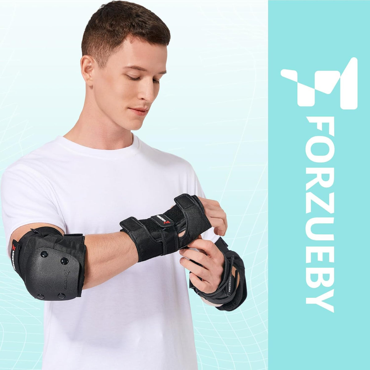 Forzueby Adult&Kids Wrist Guards 1 Pair Sports Protective Wrist Pads – Fun for Kids & Family - Large (155-242 lbs) - image 4