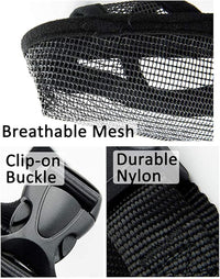 Crazy Felix Nylon Dog Muzzle for Small Medium Large Dogs Dachshund Beagle Poodle Labrador, Air Mesh Breathable and Drinkable Pet Mouth Guard for Anti-Biting Chewing Scavenging (Black,XS)