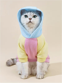 Basic Dog Hoodie Sweatshirt Puppy Sweater Warm Cat Costumes Pet - X-Small / Pink - image 4