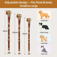 Kytely Leather Dog Doorbells to Go Outside - Brown - image 4