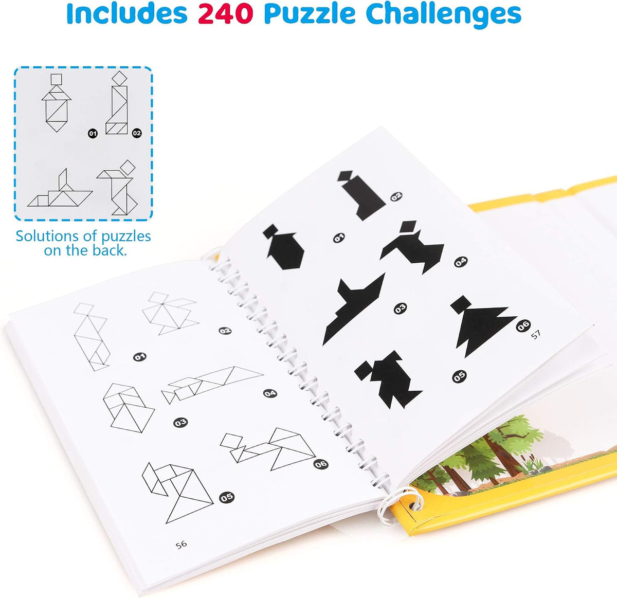 Vanmor Magnetic Tangram Puzzle for Kids - 240 Solution - image 3