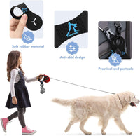 Dog Poop Bag Holder for Leash Waste Bag Carrier Dog Poop Bag - Black + Pink - image 4