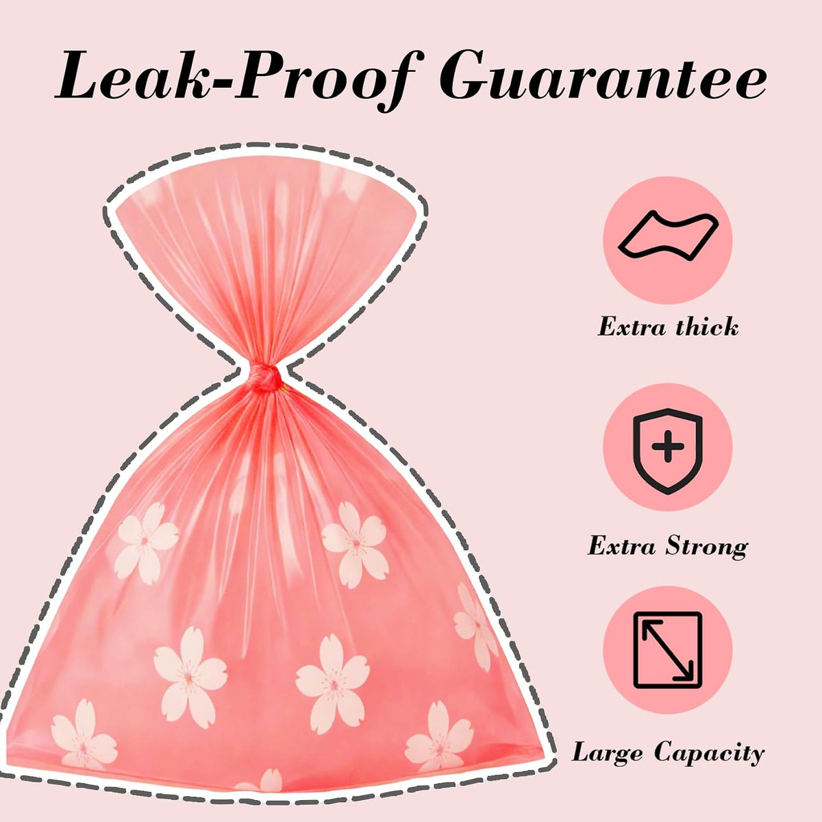 Cherry Blossom Scented Dog Poop Bags, 42 Rolls 630 counts - pink / 360 Count (Pack of 1) - image 4