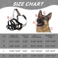 Dog Muzzle, Basket Muzzle for Small Medium Large Dogs, Anti-Biting and Chewing, Lightweight & Sturdy Cage Design, Allows Panting & Drinking, Ideal for Grooming & Training(Black Size L)