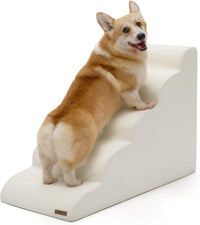 Lesure Dog Stairs for Small Dogs - Beige / 5-Step (H: 22.8IN)