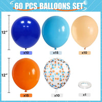 HILAVO Toy Inspired Story Balloons - Orange Royal Blue / 60PC - image 2