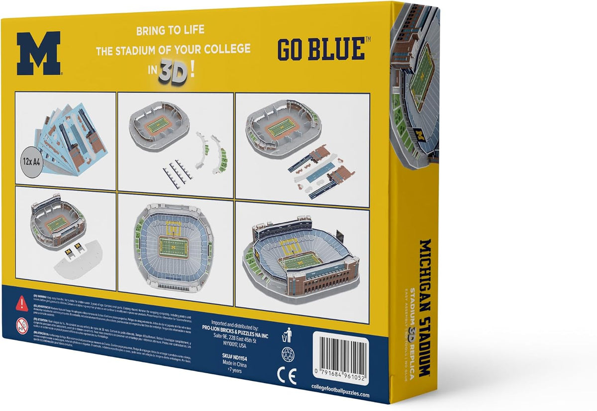 Pro-Lion 3D Jigsaw Puzzle of Michigan Wolverines Stadium 106 Pieces - Michigan Wolverines - image 2