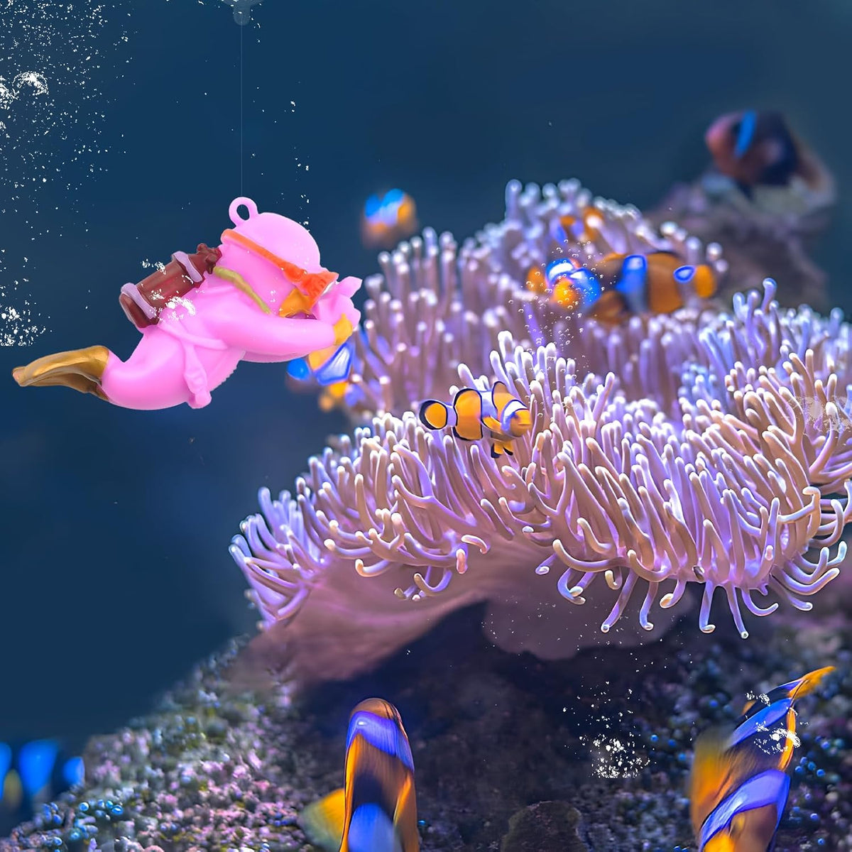 onesimcr Floating Fish Tank Decorations, Aquarium Decorations - Purple - image 2
