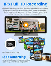 Vehicle Wireless Backup Camera with High Performance 6.86 Inch Touch Monitor 1080P 2 Rear View Cameras with IR Night Vision 4 Channels IP69K Waterproof Reverse Camera for Truck Trailer Camper Tractor