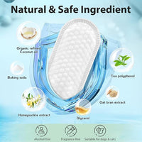 LANBEIDE Updated Larger Pet Teeth Cleaning Wipes for Dogs & Cats, Dog Dental Wipes No-Rinse Dog Finger Toothbrush for Reducing Plaque & Tartar, Breath Freshener Dental and Gum Care Pet Wipes 50 Counts