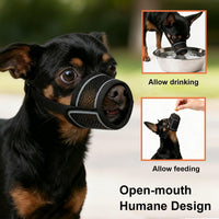 Dog Muzzle for Small Medium Large Dogs Soft Air Mesh Muzzles – Essentials for Dogs - Black / L (Snout 8¼"-9") - image 2