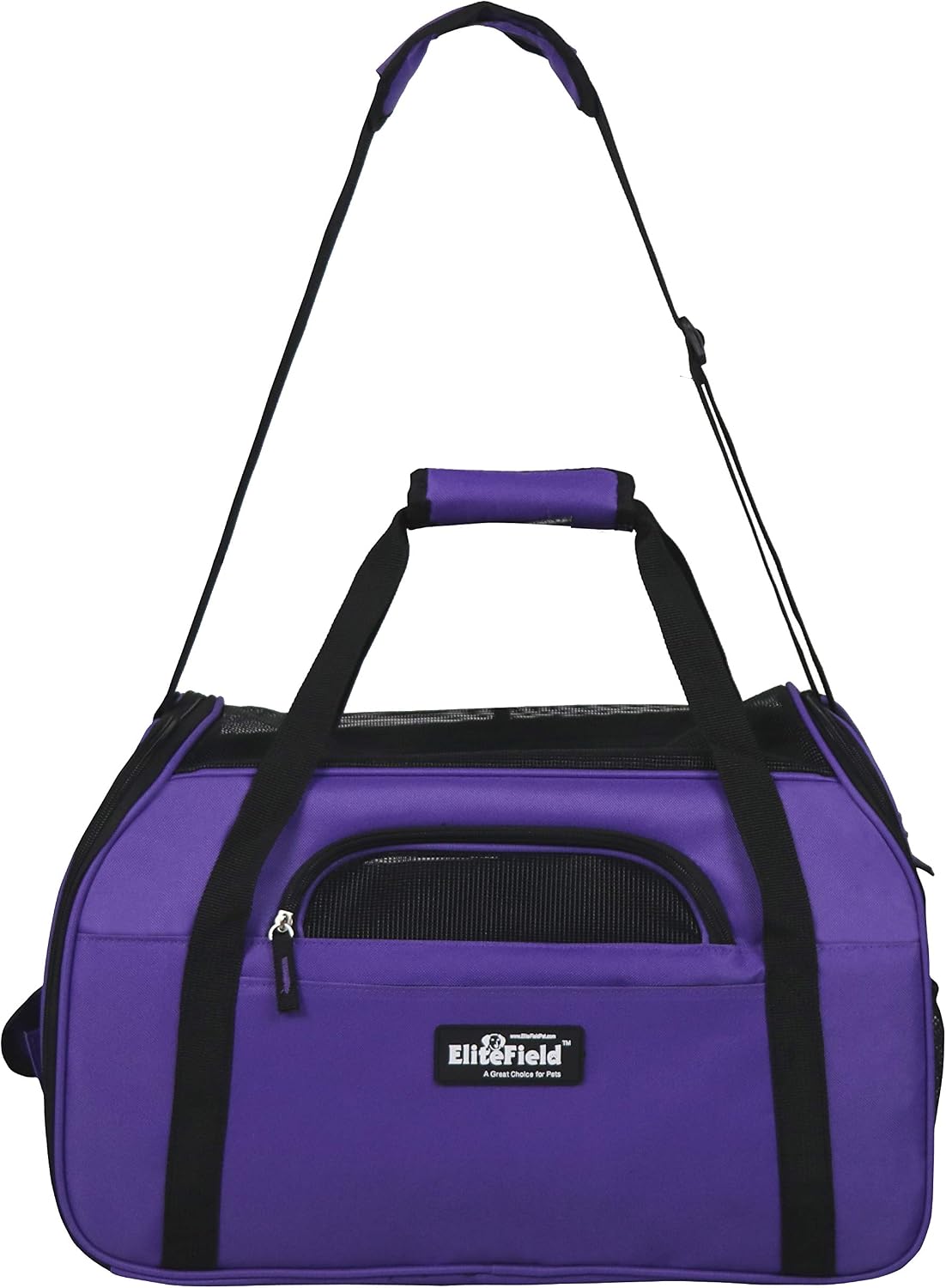 EliteField Soft-Sided Pet Carrier for Cats & Small Dogs – Essentials for Dogs - 19.0"L x 10.0"W x 13.0"H / Purple - image 3