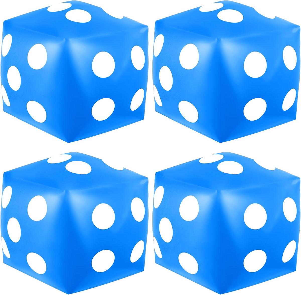 Mototo 4 pack jumbo inflatable dice in red, white, black and blue - view 5