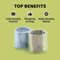 1 Inch Mini Metal Coil Spring Silver and Gold Variety Toy - image 4
