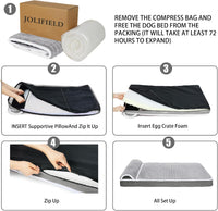 Orthopedic Large Dog Bed Pillow Pet Sofa Bed 36''X24'' Grey – Essentials for Dogs - Pink / 36"L x 24"W x 3.5"Th - image 2