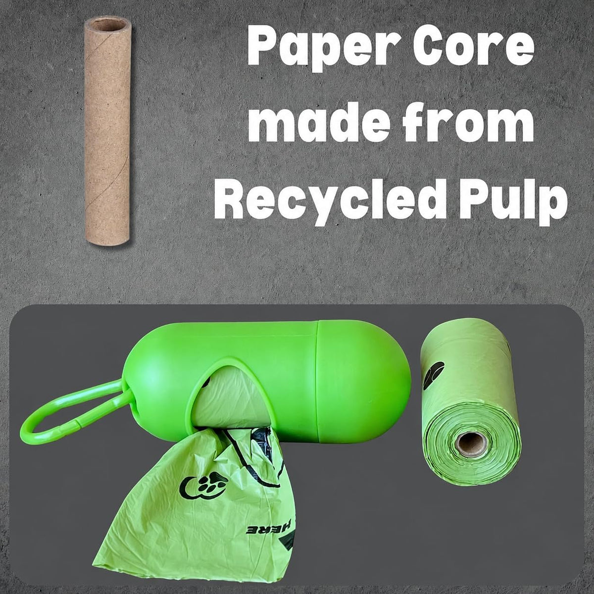 Doggy Poop Bags with Dispenser Dog Waste Pickup Bags Refill Rolls Cat - Green (32 Rolls Scented) - image 3
