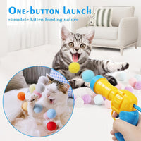 Mewlmart Interactive Cat Toys for Indoor Cats Pink Cat Pom Pom Balls - 50 Pcs - image 2