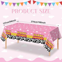 Ragnhild 3 Pack Cow Print Birthday Party Supplies Cow Pattern Printed - Pink / 3 - image 2