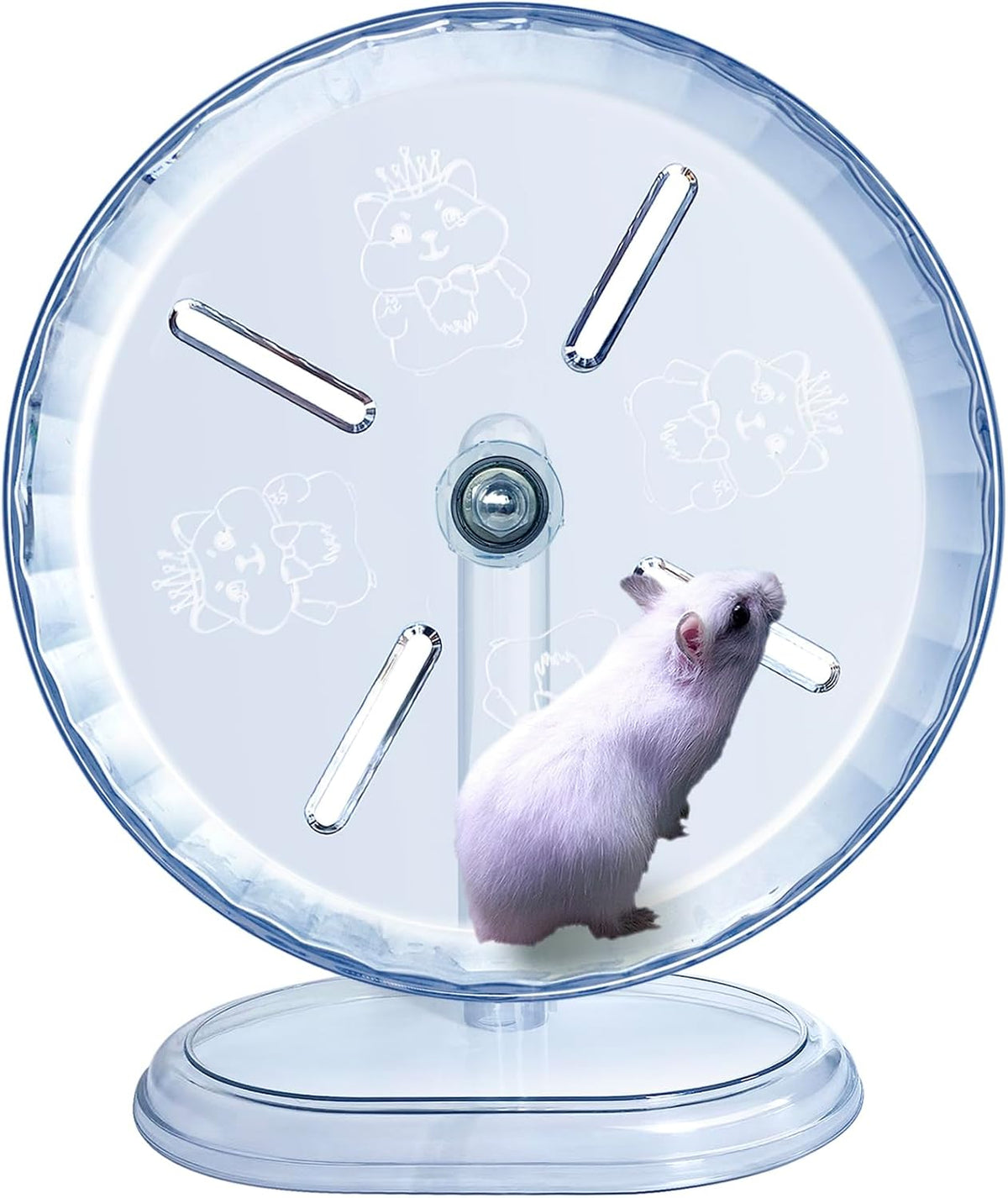 lazYYzal Silent Hamster Wheel - Ф 9.5 inch / Transparent