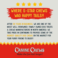 Canine Chews 8-9" Retriever Rolls for Large Dogs - Pack of 15 All-Natural Beef Hide Dog Chews for Aggressive Chewers - 3.7 lb.