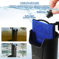 IX-120 Turtle Tank Filter Aquarium Filter Power Adjustable 30-55 Gal. - Extra Small for 3-20 Gal - image 2