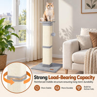 Cat Scratching Post 33 Inch for Indoor Cats - Grey - image 3