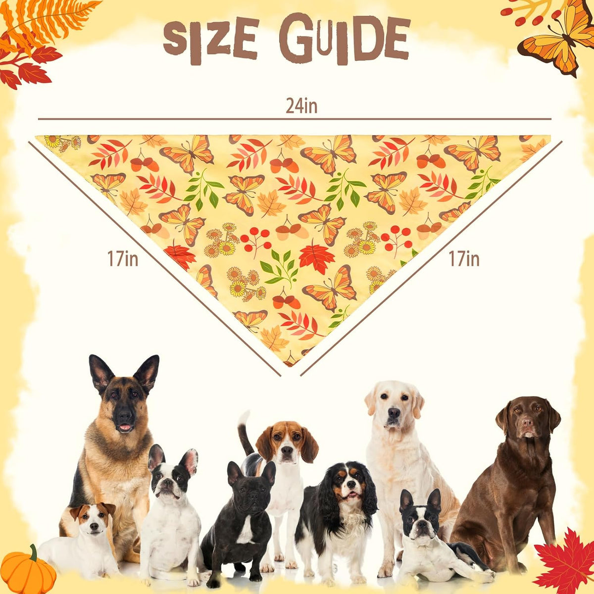 PUPTECK Dog Cooling Bandanas 4pcs Outfit - Orange Yellow / Large (24"x17"x17") - image 2