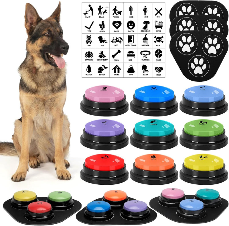 6 Pcs Dog Talking Button Set - 9 Pack‑3 Mat