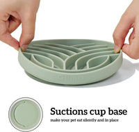 OHMO Slow Feeder Dog Bowl, 5.9" Lick Mat for Dogs, Tree of Life - Camo Green / Tree Life-S (5.9") - image 3