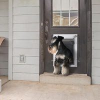 Baboni Dog Door for Door, 3-Flap, Durable Plastic Frame - White / Medium / Metal Frame - image 2