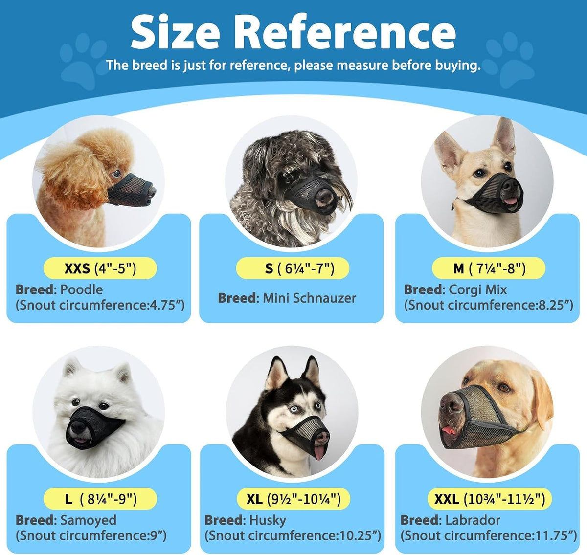 Mesh Dog Muzzle Suits for Small Medium Large Dogs Dog Muzzle Set – Essentials for Dogs - Black / Medium 3 PCS(S-L) - image 3