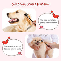 GUBCUB Pets Grooming Comb Kit for Small Dogs Puppies For Tear Stain - Pet Combs - image 3