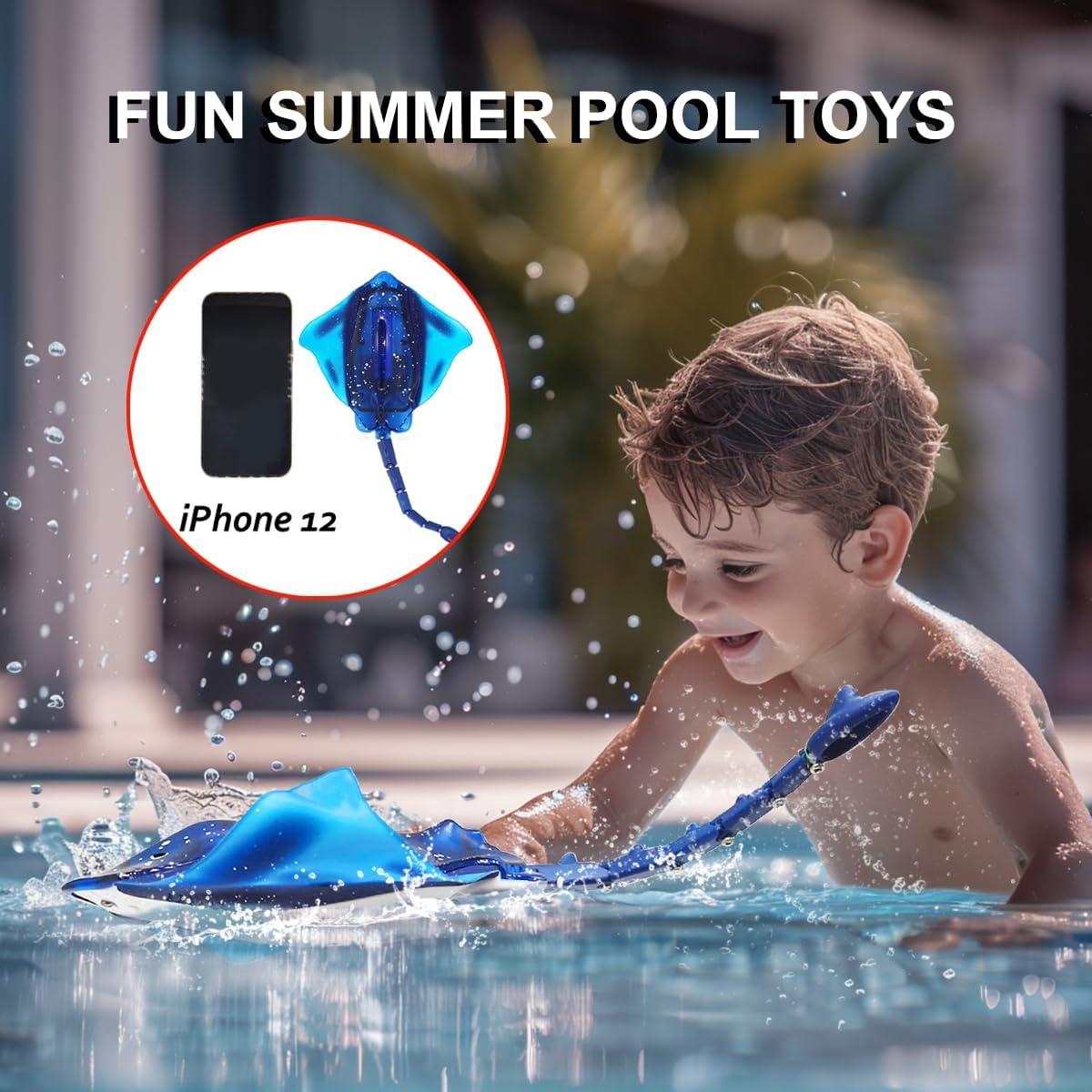 LAFALA remote control diving stingray pool toy with flapping rubber wings - view 12
