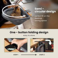 Cat Desk Bed, One-Click Folding - Grey / Mesh Cover - image 4