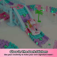 264 PCS Construction Race Tracks for Kids Toys - Unicorn Race Track - image 3