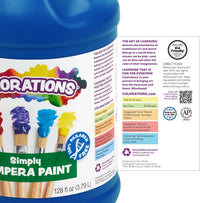 Colorations paraben-free orange tempera paint for kids, 1 gallon container - view 11