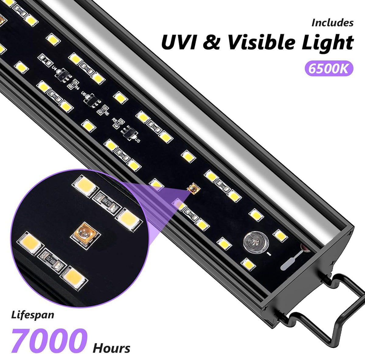 16-Inch LED UVB Reptile Light with Auto On/Off & Preset Day-Night - 16 INCH - image 4