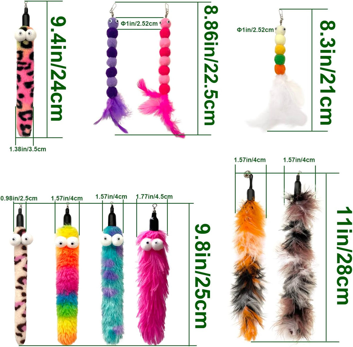 AcceLeah 16Pcs Cat Wand Refills - 10Pcs - image 2