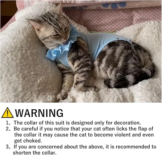 Cat Recovery Suit for Abdominal Wounds and Skin Diseases,Breathable Surgical Recovery Shirt After Surgery Wear Anti Licking Wounds,E-Collar Alternative for Female Cats Kitten(RSC01-purple-m)