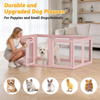 DIY Clear Acrylic Dog Playpen House - Skin Pink / 10PCS / 23.6"H - image 4
